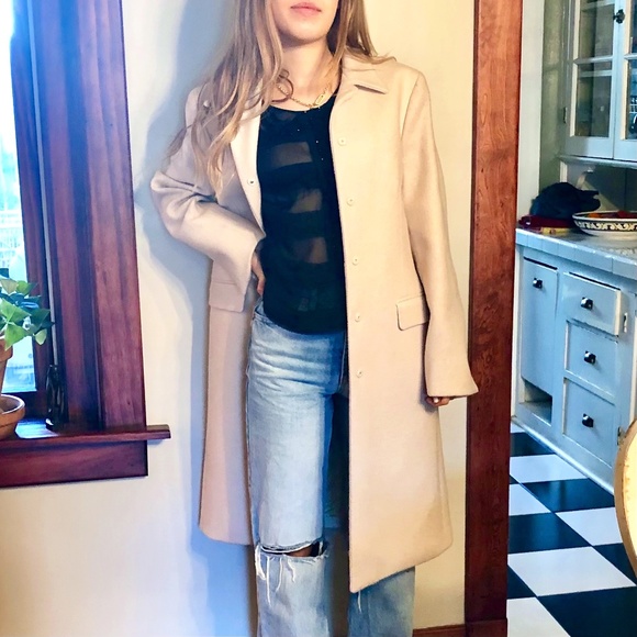 PRADA Single Breasted Wool Coat Size 44 - Picture 2 of 14